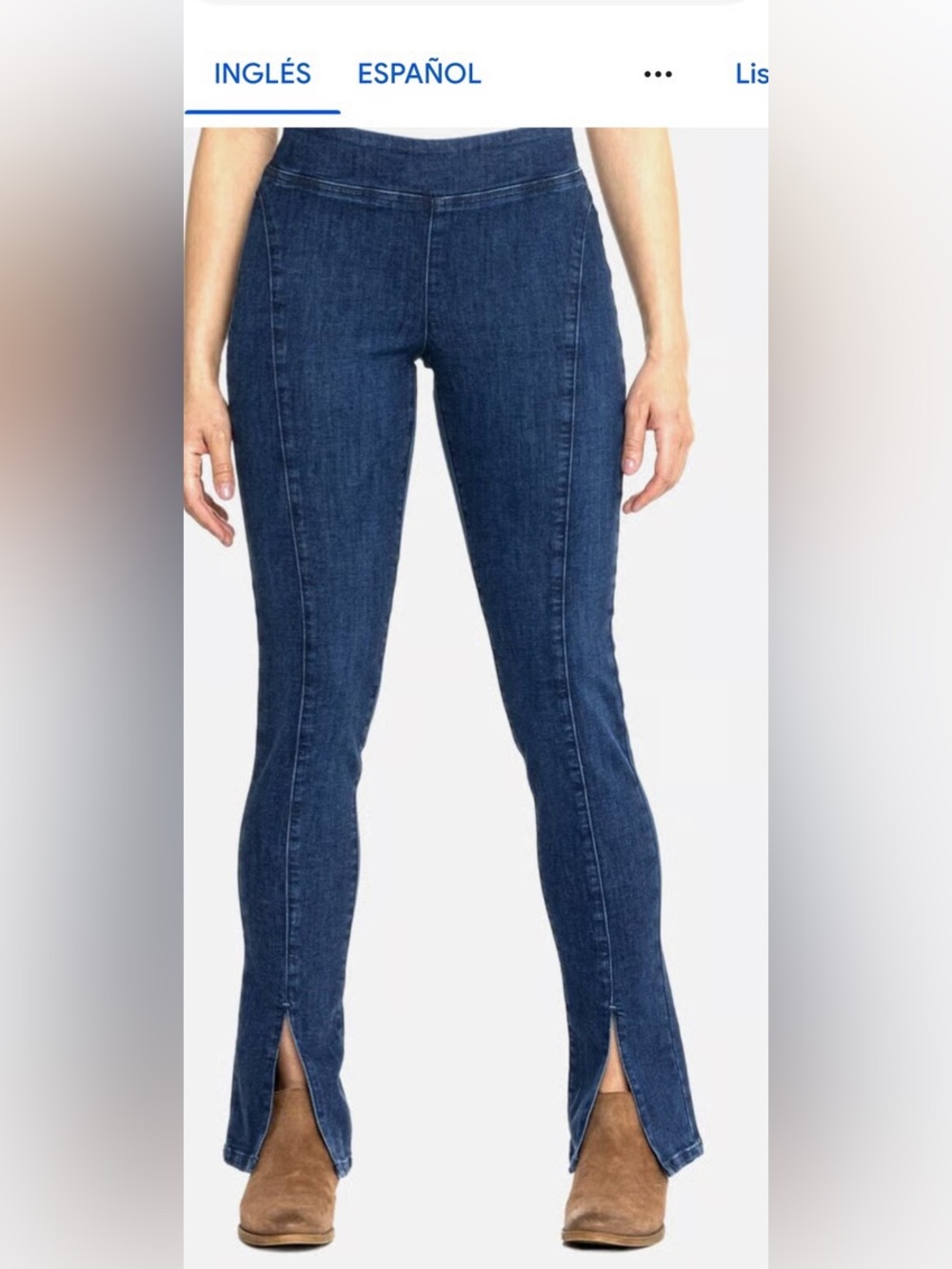Free People Double Dutch Pull On Slit Hem Jeans Small Blue Muse Denim